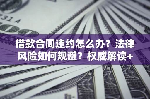 武汉借款合同违约怎么办?法律风险如何规避?权威解读+实用指南 武汉借款合同违约怎么办?法律风险如何规避?权威解读+实用指南