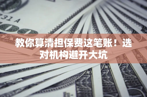 武汉教你算清担保费这笔账！选对机构避开大坑